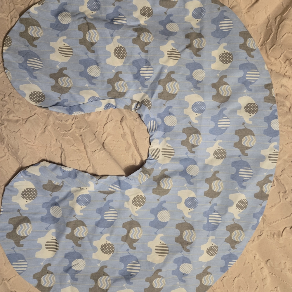 Boppy Blue and Gray Whale Pillow Cover